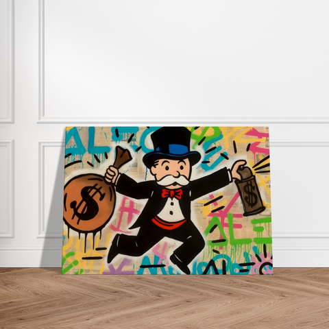 HERMES MONEY STANCE - RICH MAN - SCHILDERIJ CANVAS