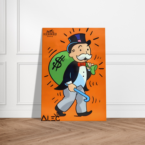 HERMES MONEY STANCE - RICH MAN - SCHILDERIJ CANVAS